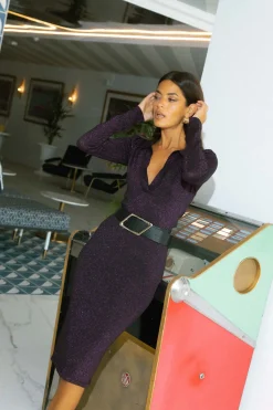 Women Dancing Leopard Alessandra Dress In Purple