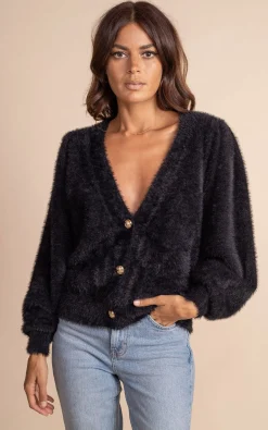 Women Dancing Leopard Bambino Cardigan In Black