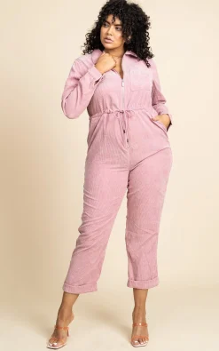 Women Dancing Leopard Blaze Boilersuit In Rose Pink