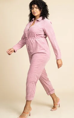 Women Dancing Leopard Blaze Boilersuit In Rose Pink