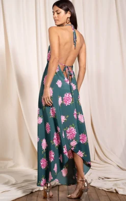 Women Dancing Leopard Boho Maxi Dress In Dahlia