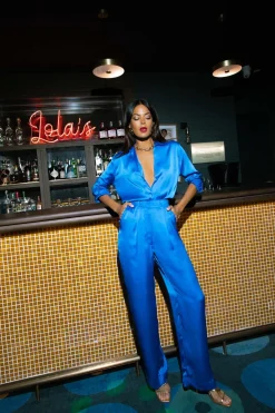 Women Dancing Leopard Cassia Trouser In Blue