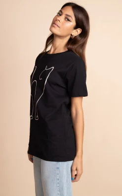 Women Dancing Leopard Cat Charity T-Shirt