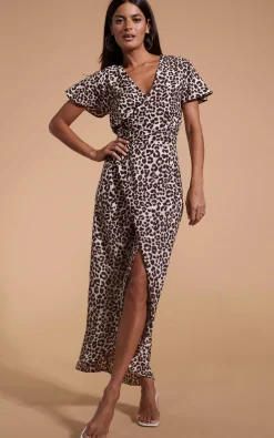 Women Dancing Leopard Cayenne Dress In Bare Leopard