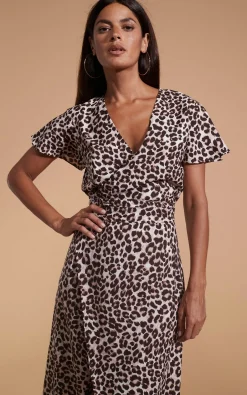 Women Dancing Leopard Cayenne Dress In Bare Leopard