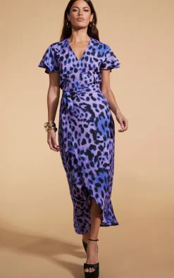 Women Dancing Leopard Cayenne Dress In Lilac Leopard