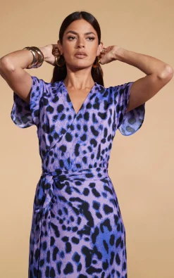 Women Dancing Leopard Cayenne Dress In Lilac Leopard