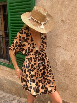 Women Dancing Leopard Coco Loco Dress In Painted Leopard