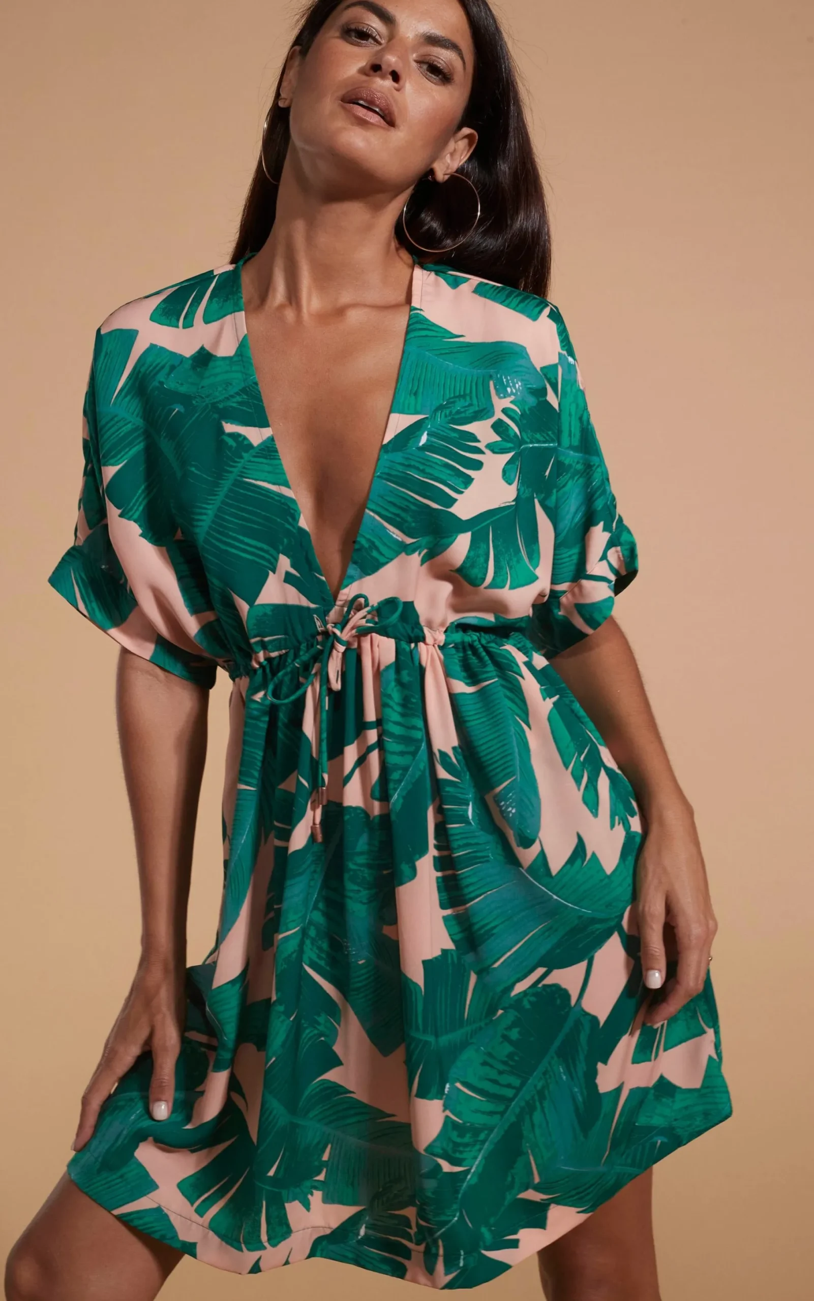 Women Dancing Leopard Coco Loco Dress In Vintage Palm Beige