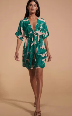 Women Dancing Leopard Coco Loco Dress In Vintage Palm Beige