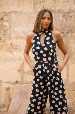 Women Dancing Leopard Cypress Jumpsuit In Mono Daisy