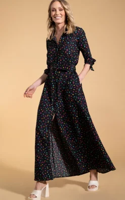 Women Dancing Leopard Dove Dress In Abstract Multi