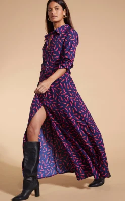 Women Dancing Leopard Dove Dress In Chilli Pepper