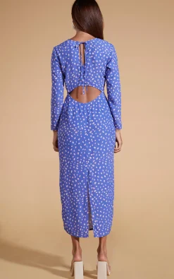 Women Dancing Leopard Estella Midaxi Dress In Odd Dot Pink On Amparo Blue