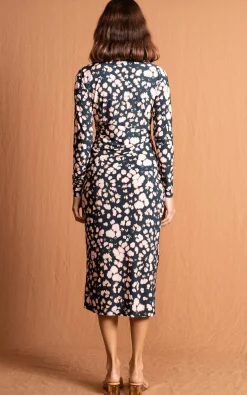 Women Dancing Leopard Goldie Midaxi Dress In Beige Inky Leopard