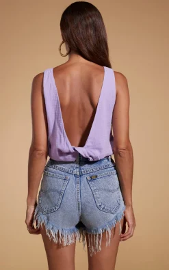 Women Dancing Leopard Halo Guava Twist Top In Lilac