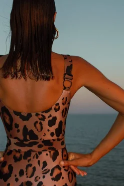 Women Dancing Leopard Halo Kiara Belted Swimsuit In Leopard