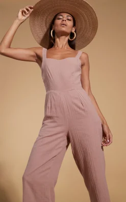 Women Dancing Leopard Halo Kimani Twist Back Jumpsuit In Fawn