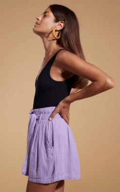 Women Dancing Leopard Halo Nessie High-Waist Shorts In Lilac