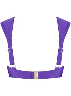 Women Dancing Leopard Halo Salinas Bikini Top In Indigo Purple