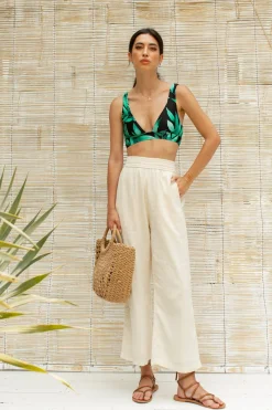 Women Dancing Leopard Halo Tahiti Trousers In Cream