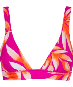Women Dancing Leopard Halo Tamika Bikini Vest Top In Watercolour Orange Leaf
