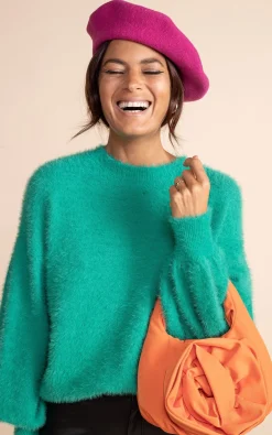 Women Dancing Leopard Honey Jumper In Vivid Green