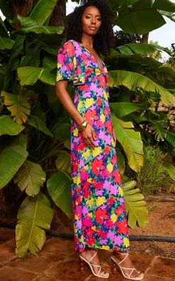 Women Dancing Leopard Ivorie Midaxi Dress In Vintage Floral