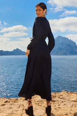 Women Dancing Leopard Jagger Maxi Dress In Black