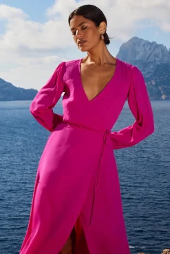 Women Dancing Leopard Jagger Maxi Dress In Magenta