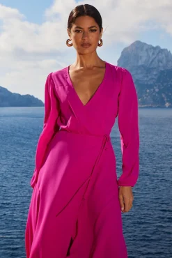 Women Dancing Leopard Jagger Maxi Dress In Magenta