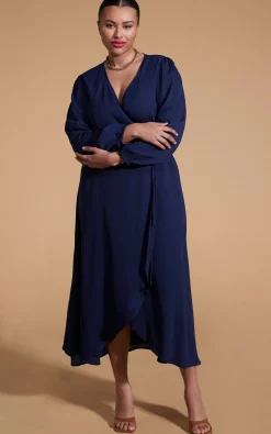 Women Dancing Leopard Jagger Maxi Dress In Navy - Extended Sizing