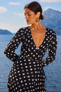 Women Dancing Leopard Jagger Maxi Dress In Painted Dot