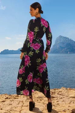 Women Dancing Leopard Jagger Maxi Dress In Pink Peony