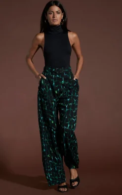 Women Dancing Leopard Jesse Trousers In Green Alligator