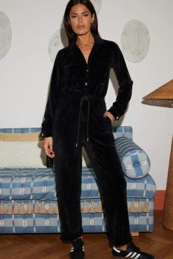 Women Dancing Leopard Katsumi Jumpsuit In Black
