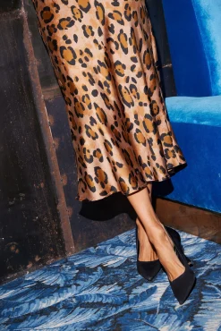 Women Dancing Leopard Lotus Skirt In Leopard