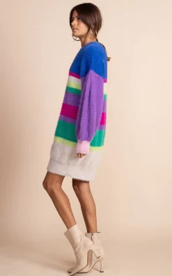 Women Dancing Leopard Maggie Jumper Dress In Stripe