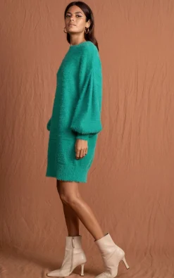 Women Dancing Leopard Maggie Jumper Dress In Vivid Green