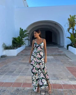 Women Dancing Leopard Mariah Wrap Dress In White & Black Floral