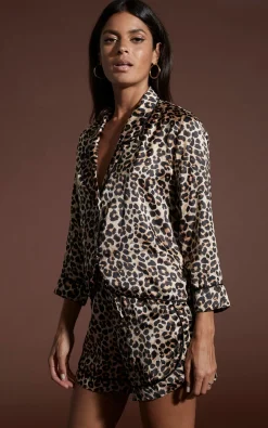 Women Dancing Leopard Oona Shortie Pj Set In Rich Leopard