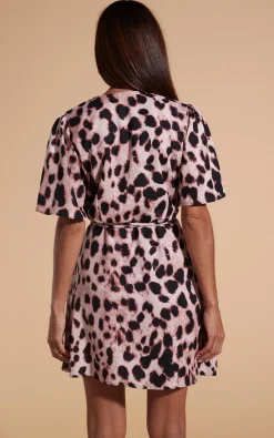 Women Dancing Leopard Rafferty Dress In Blush Leopard