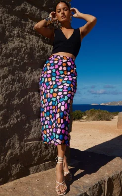 Women Dancing Leopard Renzo Skirt In Multi Cloud
