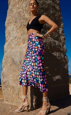 Women Dancing Leopard Renzo Skirt In Multi Cloud
