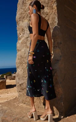 Women Dancing Leopard Renzo Skirt In Mystic Ditzy