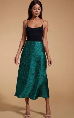 Women Dancing Leopard Renzo Skirt In Small Green Leopard