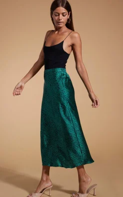 Women Dancing Leopard Renzo Skirt In Small Green Leopard