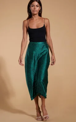 Women Dancing Leopard Renzo Skirt In Small Green Leopard