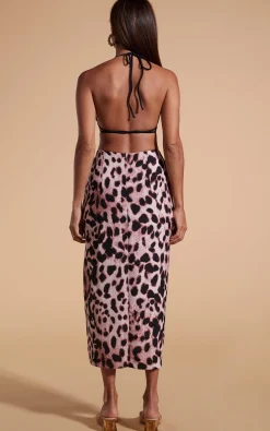 Women Dancing Leopard River Skirt In Blush Leopard