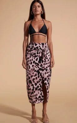 Women Dancing Leopard River Skirt In Blush Leopard